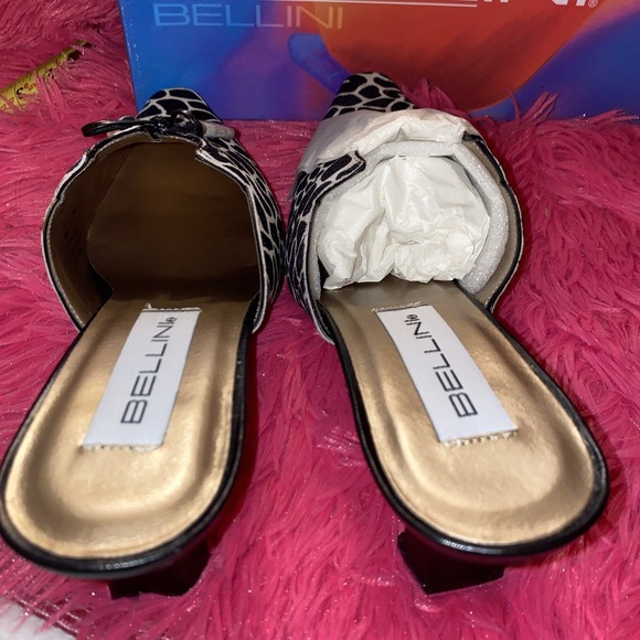 Bellini Womens Kitten Heel Giraffe Animal Print Pumps Size 10 Pointy Toe - Picture 5 of 6